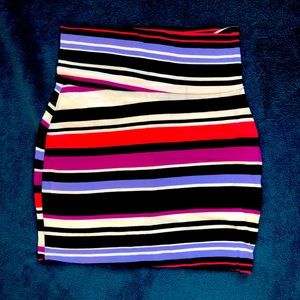 Brand new body-con striped mini skirt
